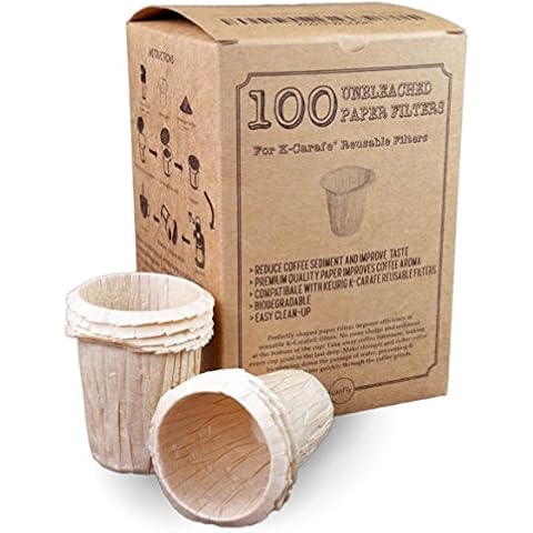 canFly Compatible for K-Carafe 4-CUP Reusable Coffee Filter Premium Disposable Paper Filters (Unbleached 100) Cover