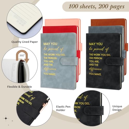 Image of Paterr Appreciation Gifts Thank You Gifts for Employee Coworker May You Be Proud of the Work You Do Include Canvas Tote Bags Leather Notebook Journal and Pens Office Teamwork (Chic Colors,12 Sets)