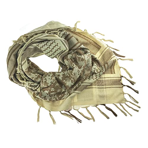 Image of Luxns Military Shemagh Tactical Desert Scarf / 100% Cotton Keffiyeh Scarf Wrap for Men And Women