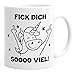 Produktbild MoonWorks Fick Dich so viel Einhorn Kaffee-Tasse weiß Unisize