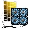25W Solar Panel +4 Solar Exhaust Fan