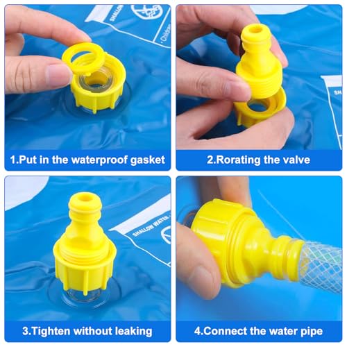 Kezidhp Splash pad Wasserspielzeug Kinder, 170CM Sprinkler Wasser Spielmatte für Draußen, Outdoor Garten, Hunde Pool Wassermatte für Sommer Sprinklerauflage Spielzeug für Kinder ab 2 3 Jahren