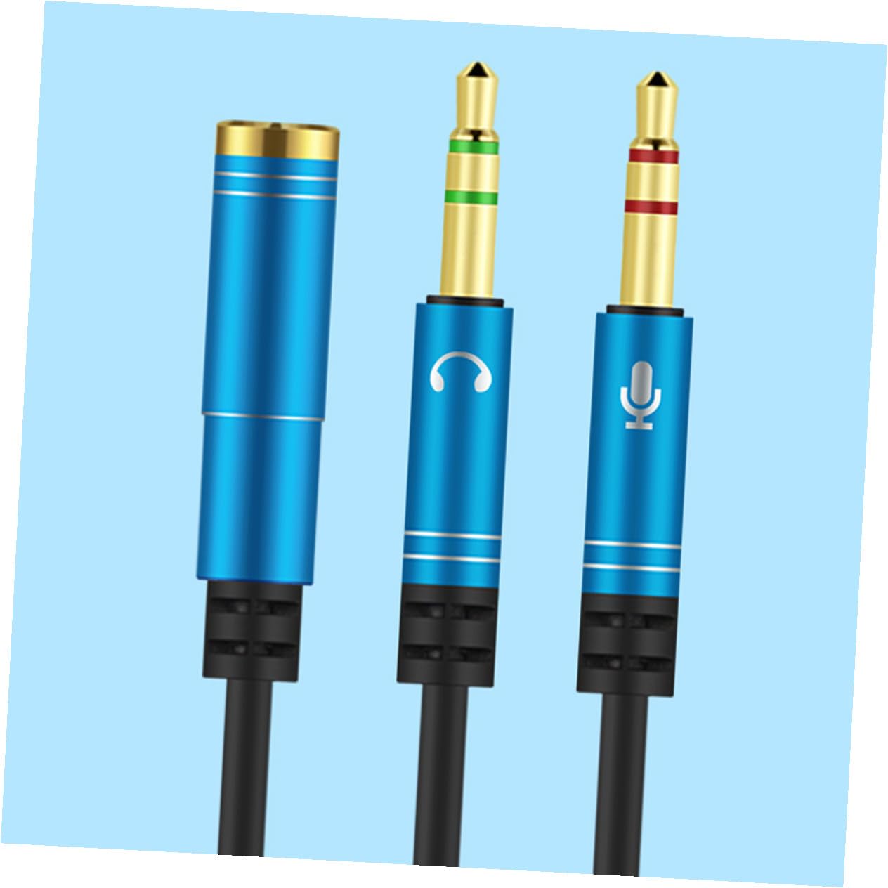 Gatuida 10pezzi Cavo Splitter Audio y Per Microfono e Cuffie Adattatore Pratico Per Computer e Dispositivi Con Doppio Jack Design Compatto e Funzionale Per Videochiamate e Musica Movimento