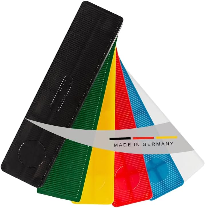 SILISTO Plastic Spacers Set, Extremely Resistant Shims, Durable Plates, 600 Pieces, 100 x 24 mm, Made in Germany