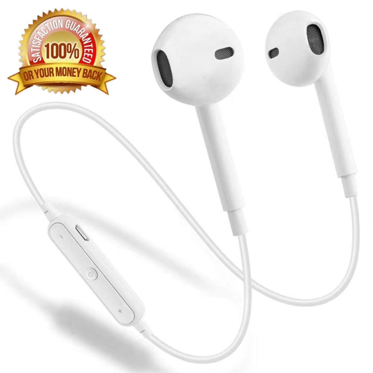 Splenor Bluetooth Headphones Earbuds Stereo,Wireless Headsets Mic Mini in-Ear Earbuds Earphones Earpiece Sweatproof Sports Earbuds Compatible iOS Android Smartphones