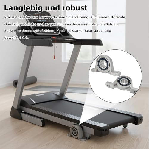 4 Stück Stehlager 20mm, Zinklegierung Gehäuselager Lagerbock, Robust und Langlebig Horizontales Wellenlager für 3D Drucker, Maschinen und Achsen (Lnnendurchmesser 20mm, Silber) Vertikales Lagergehäuse