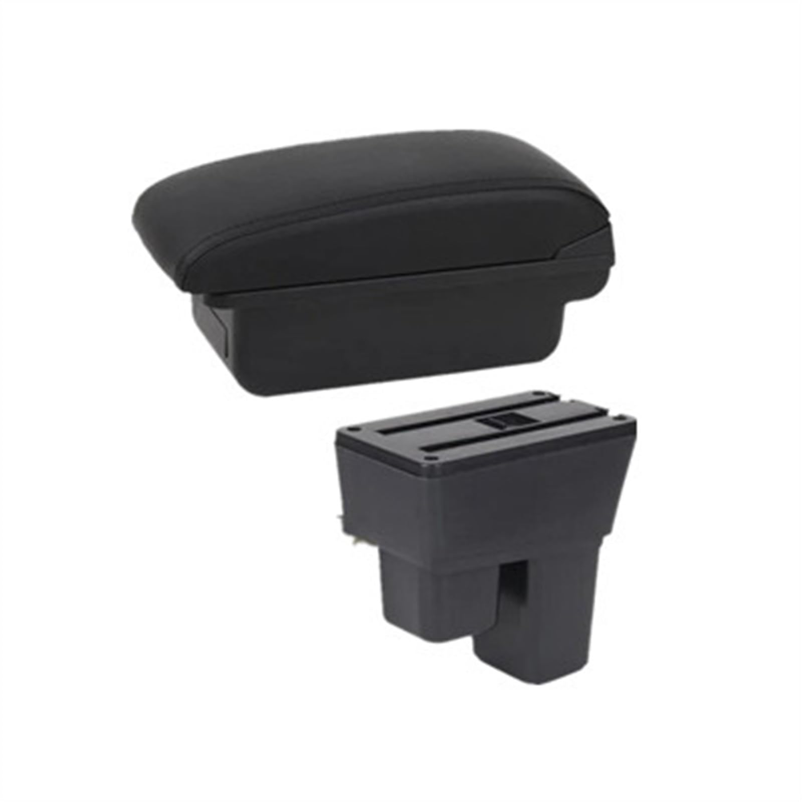 NOHEEU Car Armrest Special Storage Box Modification Parts For Fit For Jazz 2 2008-2013(A1 black line No USB)