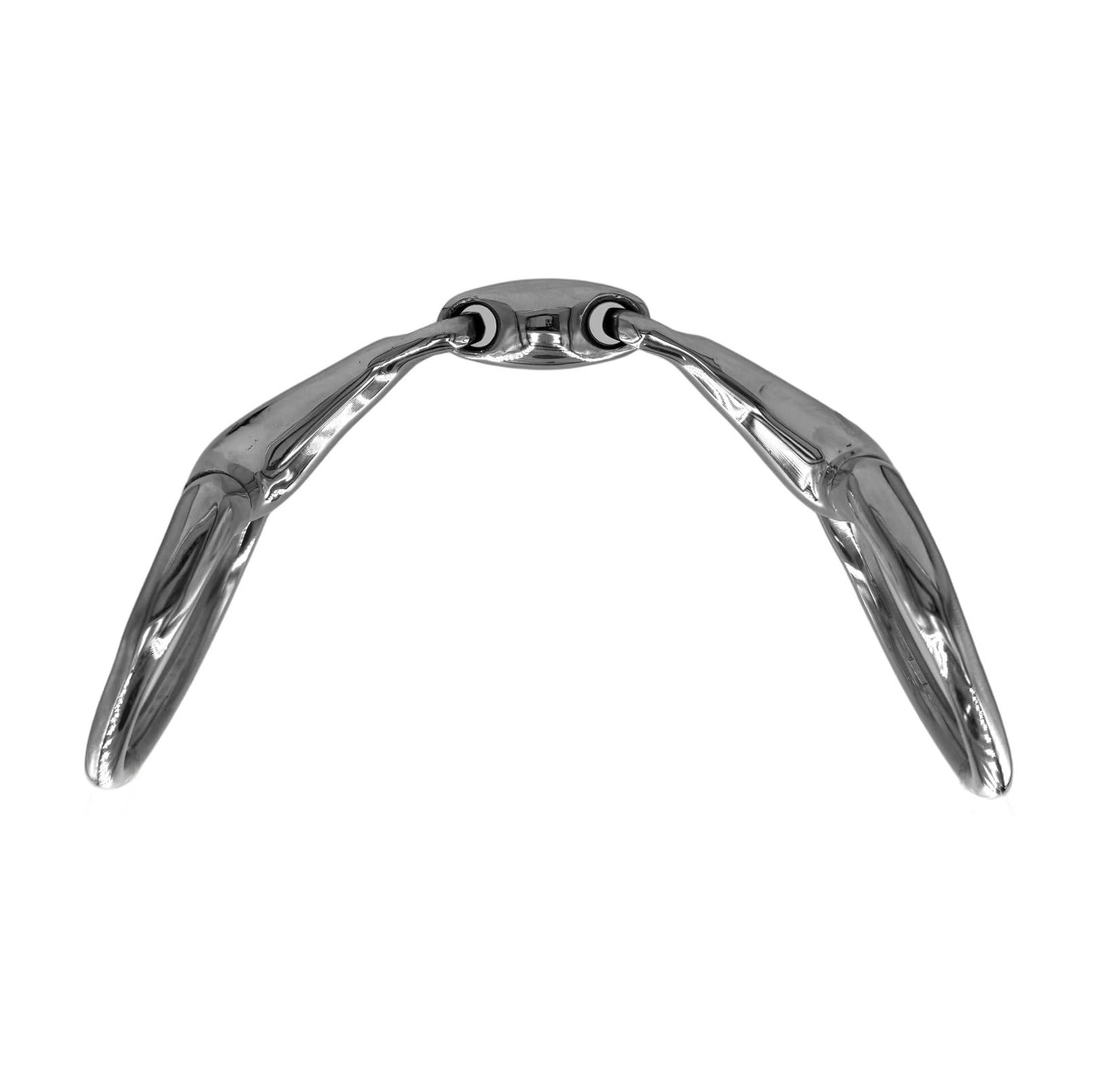 ES0113 - Mordida de cabeza de oliva, doble roto, de acero inoxidable, diámetro del anillo: 70 mm, grosor de la dentadura 20 mm (12,5 cm)