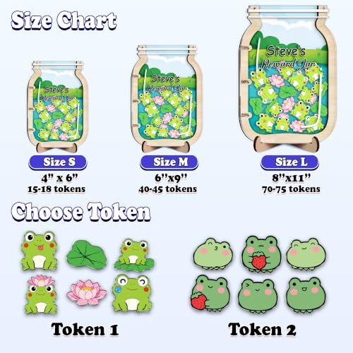 Image of Personalized Frog Magnetic Reward Jar for Kids, Potty Training Toddlers