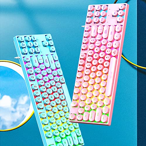 Teclado Mecánico Yunseity 87 Keys USB Retro RGB miniatura 7