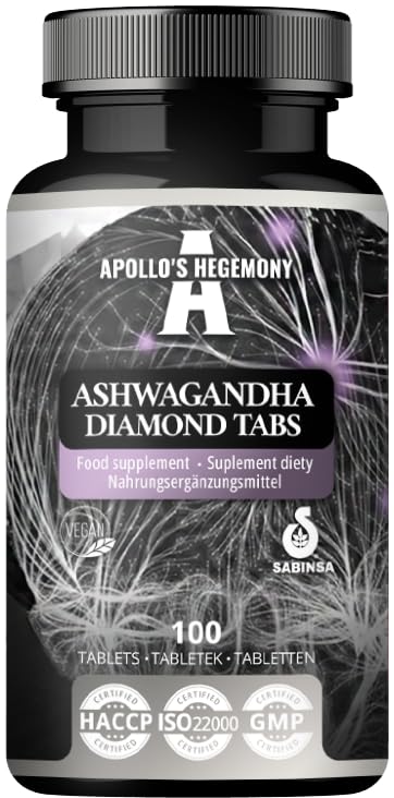 Extracto de Ashwagandha 142 mg por porción, 100 tabletas veganas, 400 porciones por paquete, extracto de Withania somnifera contiene 7% withanolides, por Apollo's Hegemony