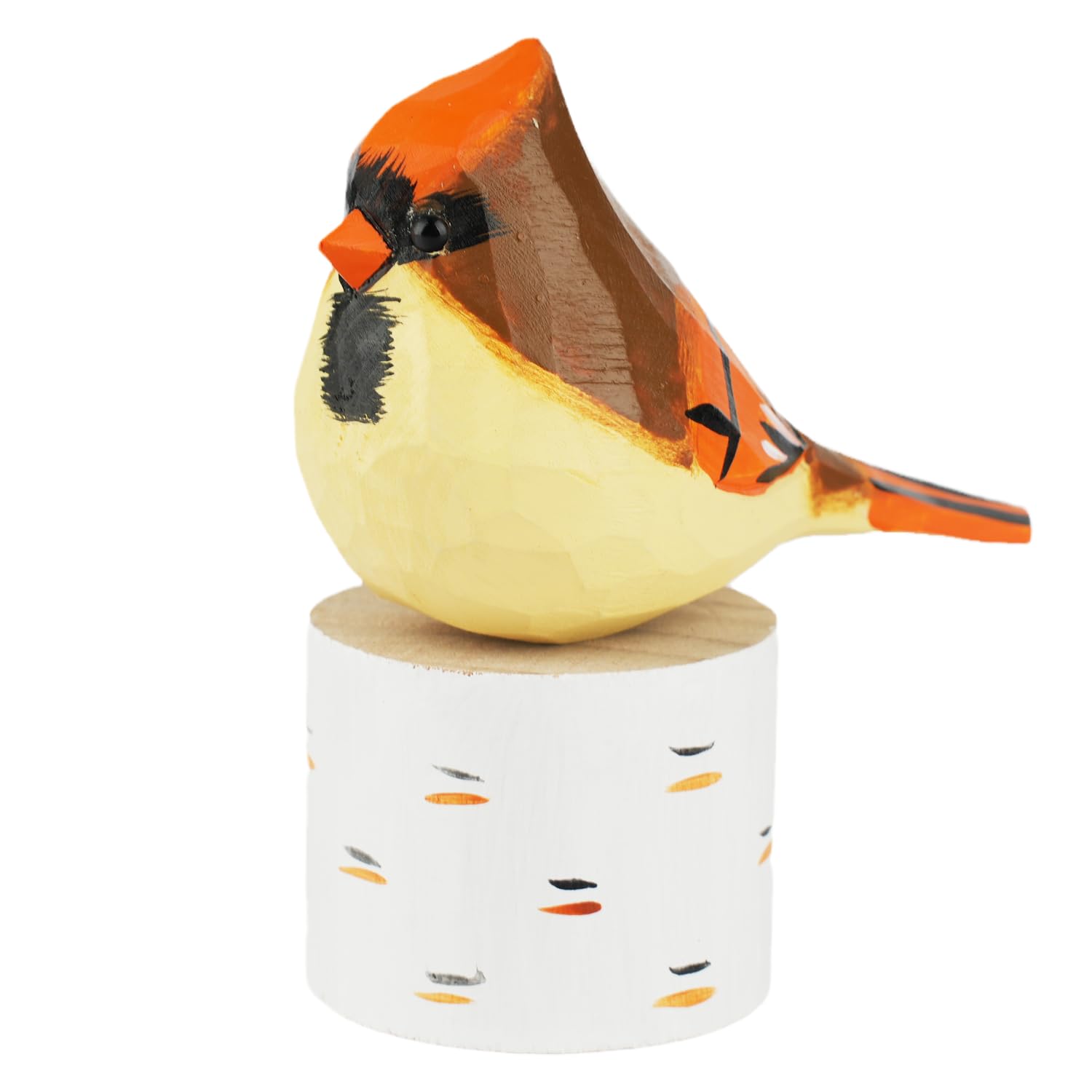 Ornements d'oiseau en bois sculpté, cadeau artisanal original pour bureau et salon