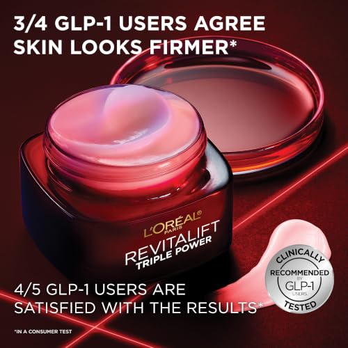 Image of L'Oreal Paris Revitalift Triple Power Anti-Aging Face Moisturizer, Pro Retinol, Hyaluronic Acid & Vitamin C to Reduce Wrinkles, Firm & Brighten Skin, 2.55 Oz