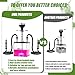 SunWamntin 2 Hose Large Cloud Production Acrylic Hookah Set with Everything, Travel Kit with LED Hookah Machine for Shisha Smoking Experience（Black）