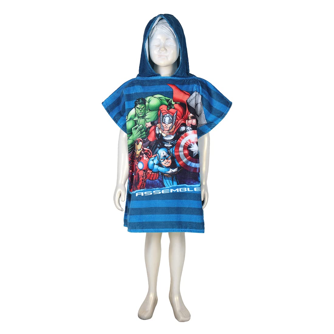 Spaces Micky Mouse 100% Cotton Kids Bathrobe, 380 GSM | Easy Care, Ultra soft, Super Absorbent Hooded Bathrobe for Boys and Girls