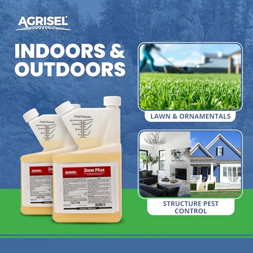 Image of Agrisel Zone Plus Insect & Pest Control, Eco-Friendly, 32 Ounce | Broad Spectrum, for Indoor & Outdoor, Effective Against 100 Pests