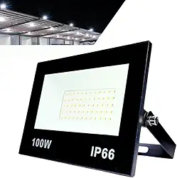 Refletor LED Holofote 100W Branco Frio 6500K - IP66 à Prova d’Água Econômico para Jardim, Fachada e Quintal Premium