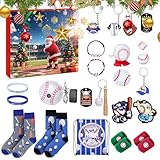 Nudorpn Calendrier De L Avent Baseball De Noël Pour Garçons,24 Jours d'Accessoires de Sp...