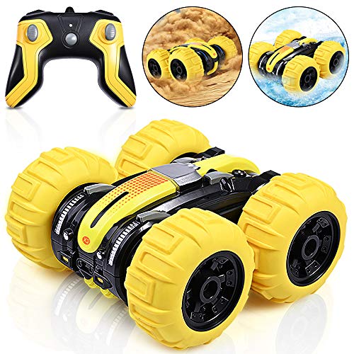 Faburo Remote Control Car?Stunt RC Remote Control Cars?Multifunction Amphibious Double-Sided Remote Control Car?360u00b0 Spins & Flips (Battery Not Included)-Toy Car for Kids