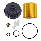 Genuine Oil Filter with Wrench and Oil Drain Plug for Toyota, Lexus , RAV4, Camry, Tundra, Highlander, Sienna, Gasket Washers, Oil Filter Housing Cap Removal Tool Set for Oil Change and Oil Drain