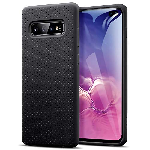 ESR Samsung Galaxy S10 Plus Case [Soft Grip] [Drop Protection] Liquid Silicone Ultra-Thin Slim Soft Gel Phone Cover for The Samsung Galaxy S10 Plus (6.4”), Black