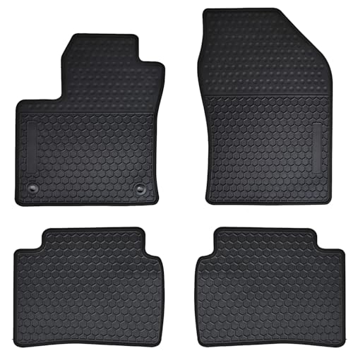 Megiteller Car Floor Mats Custom Fit for Toyota Prius 2016 2017 2018 2019 2020 2021 2022/2017-2022 Toyota Prius Prime Odorless Washable Heavy Duty Rubber (All Weather) Floor Liners Set Black
