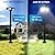 HCOOR Outdoor Lamp Post Light with 98 inch Pole IP67 Waterproof Solar Post Light Outdoor Auto Dusk to Dawn Solar Landscape Path Light with Remote for Lawn Pathway Driveway Yard