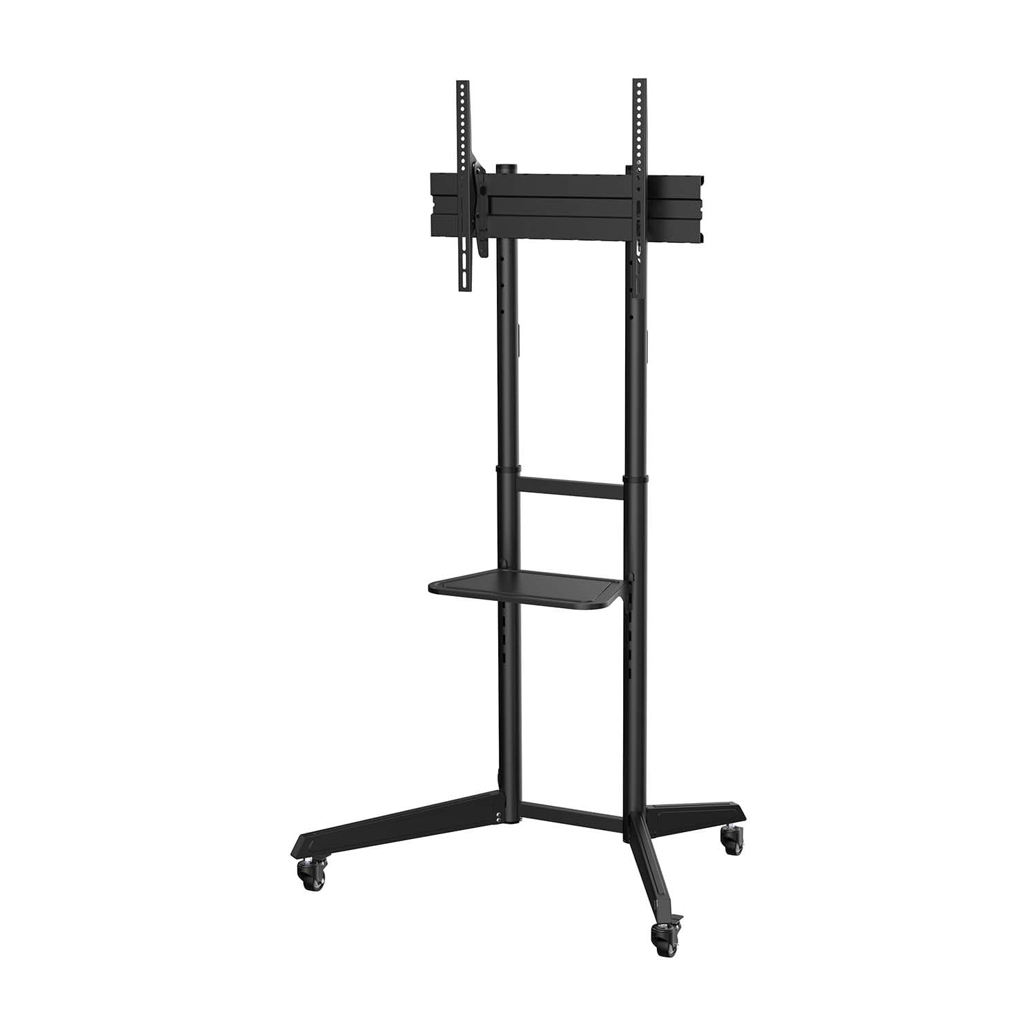 AISENS Supporto da pavimento ECO con rotella vassoio per DVD per monitor TV 50 kg da 37 70 nero
