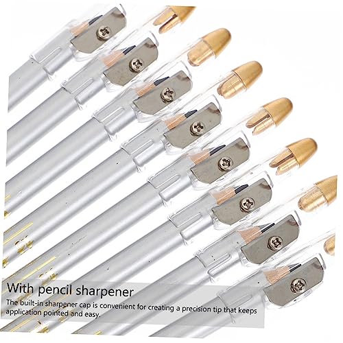 Set de 10 lápices de cejas impermeables con sacapuntas miniatura 6