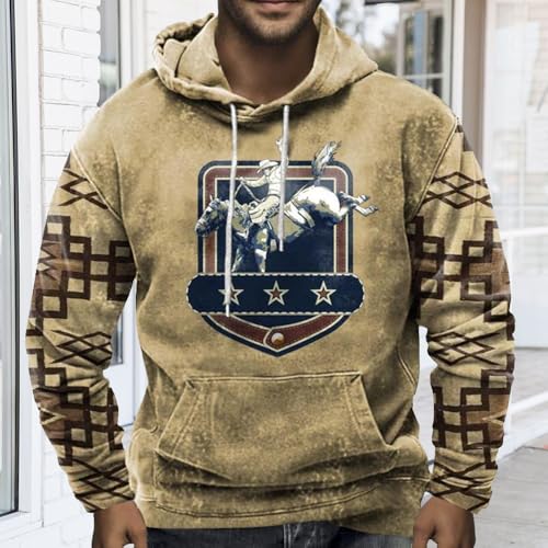 Mens Aztec Hoodies Long Sleeve Western Cowboy Sweatshirts Vintage Graphic Hooded Sweatshirts Patchwork Fall Tops4