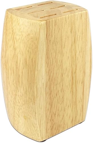 Bloque de cuchillos de decoración de cocina de granja para cuchillos de carne cuchillos utilitarios de 5 pulgadas organizador de ranura de 6 piezas