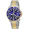 Henry Jay Mens 23K Gold Plated Two Tone Stainless Steel Specialty Aquamaster Professional Dive Watch with Date