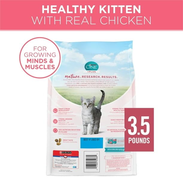 FYNORI Healthy Kitten Formula, Dry Kitten Food, Chicken, 3.5 Lb Bag, Made with Real Chicken As The #1 Ingredient Helps Support Her Strong, Growing Muscles