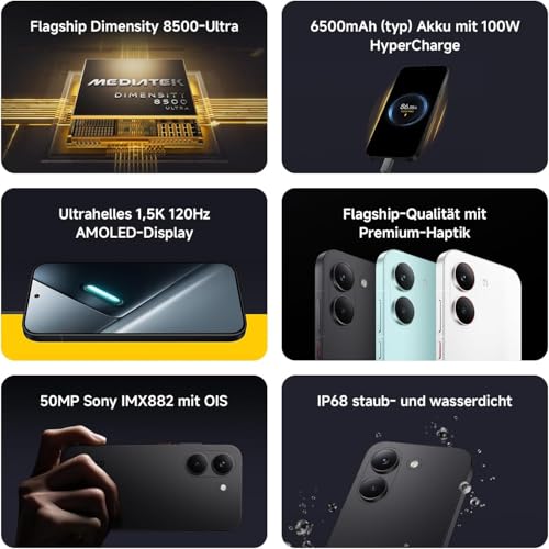 XIAOMI Poco X8 Pro Smartphone 8GB+256GB, Dimensity 8500-Ultra Prozessor, 6500mAh Akku, Ultra-helles AMOLED Display, 50MP Sony IMX882 Hauptkamera mit OIS, Grün – Bild 3
