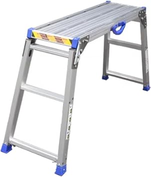 Ladder Adjustable Work Platform, Foldable Ladders Scaffold, Tower Heavy Duty 30cm Width Step Ladder, Step Stool for Interior DecorationSizeH 100cm