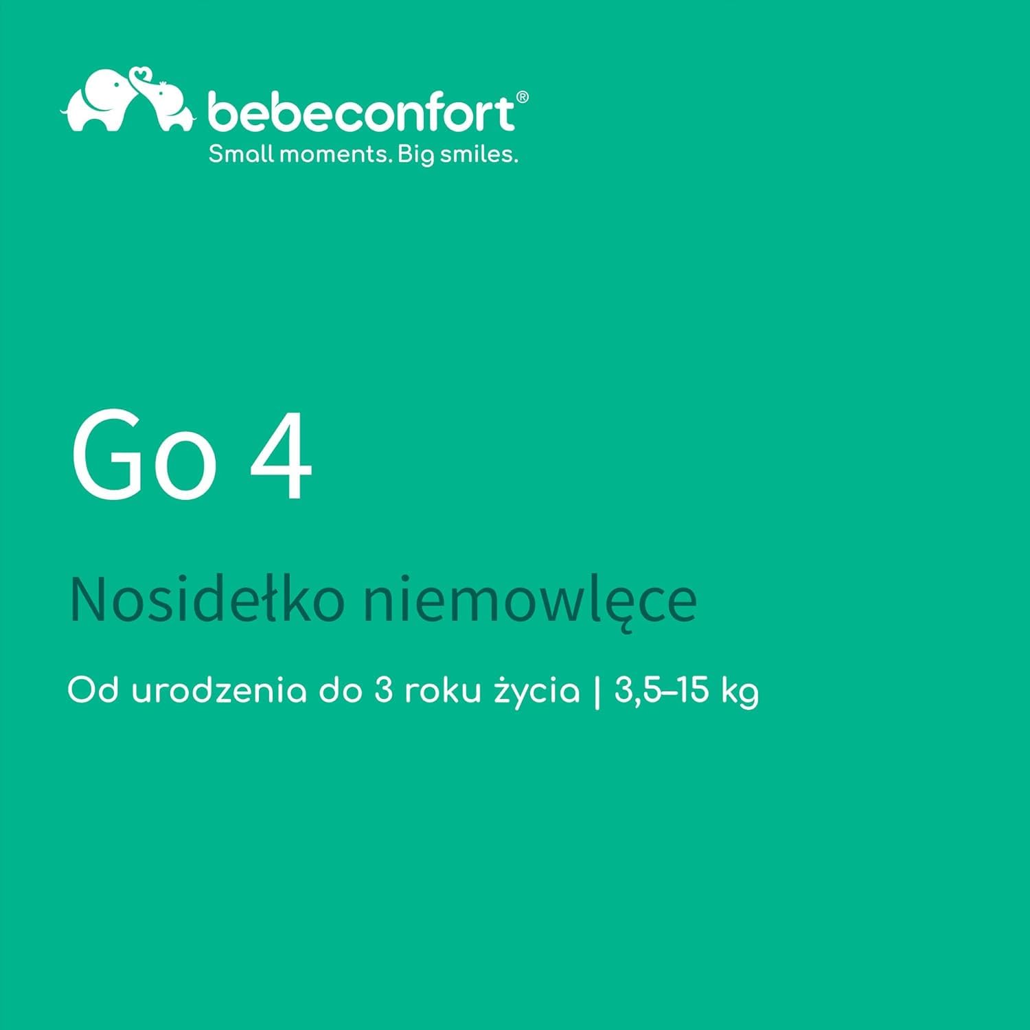 Bebeconfort Nosidełko Go4 Baby Carrier, od Urodzenia do 3 lat, 0–15 kg, Black Chic