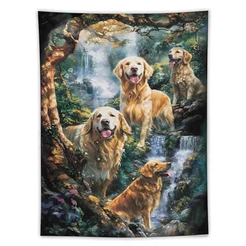 Tapiz de perros estético y divertido para renovar la decoración de tu dormitorio