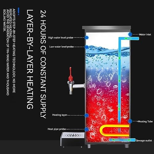 3000W Professional Commercial Electric Hot Water Dispenser with LCD Touch Screen, Built-in Water Purifier, Instant Hot Water Machine for Restaurants, Cafes, and Offices
