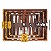 Crazy Games Backgammon Set - 11 inches Classic Board Game for Adults and Kids with Premium Leather Case - with Strategy & Tip Guide (Brown, Small)