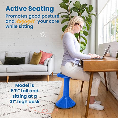 Image of ECR4Kids ACE Active Core Engagement Wobble Stool, 20-Inch Seat Height, Flexible Seating, Blue