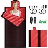 Elfeye Red Light Therapy Blanket-84x33 inches Large Red Light Therapy Mat Full Body with High-Power 3100 LEDs | Dual Wavelength 660nm& 850nm, Infrared Light Therapy Sleep Bag for Pain Relief