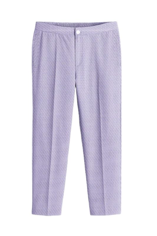 french crown Men's Gridora-Raven Purple Grid Dobby Textured Premium Cotton Lounge Pant-picture-33