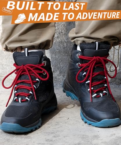 Image of Handshop 2 Pairs Round Boots Shoelaces, Heavy Duty Outdoor Shoe Laces | Replacement Shoestrings for Hiking, Running, Sporting Shoes and Work boots, Sturdy and Robust, 28 Colors, 30-63 inch Length