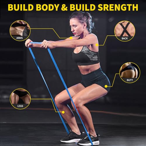 Image of ROSAPOAR Resistance Band Pull up Band Fitness Exercise Bands Natural Latex for Workout Body Stretch Powerlifting Band Fitness Sport Training at Home /The Gym