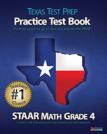 Texas Test Prep Practice Test Book STAAR Math Grade 4: Test Master ...