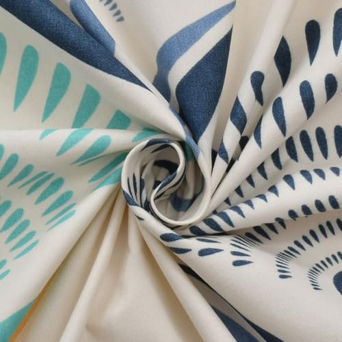 Image of Florida Blue Polycotton Floral Printed King Bedsheet with 2 Pillow Covers, 150 GSM (228 x 275cm)