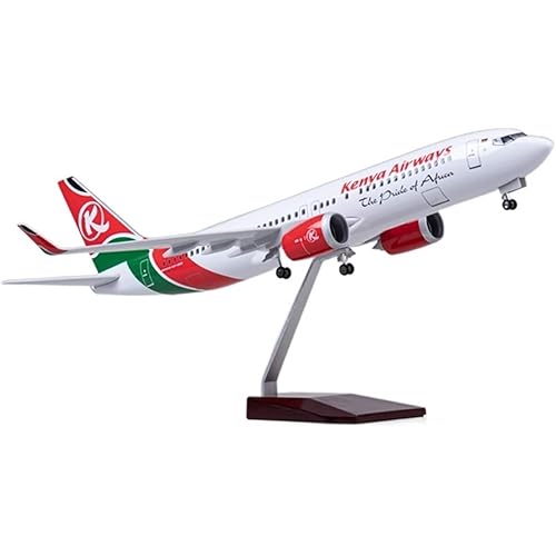 Scale Model Airplane 47CM Scale Model for 737MAX B737 MAX Kenya Airways Aircraft W Light and Wheel Resin Model 1/85 Alloy Metal Model