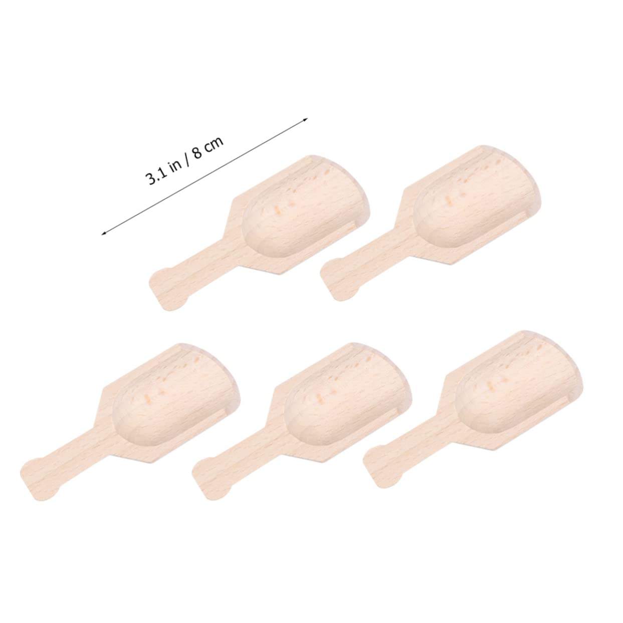 Zerodeko 3 Set Cucchiaino Da Tè Cucchiaio Per Accessori Da Tè Notizia in Anticipo Raccoglie Per Il Cibo Cucchiaio Di Farina Pala Da Tè Pala Di Sale Misurino Da Tè Di Legno Beige 20 Pezzi*3