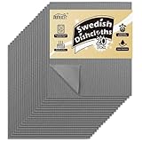 HOMEXCEL Swedish Dishcloths for Kitchen 20 Pack, Sponge Dish Cloth for Counters & Washing Dishes, Reusable and Absorbent Paper Towels, Grey
