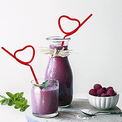 Pitillos para fiesta con diseño de corazón 20 unidades miniatura 2